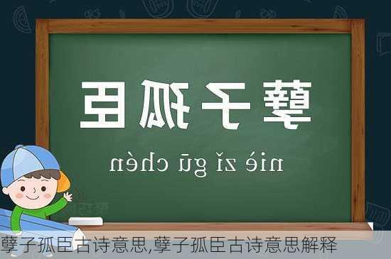 孽子孤臣古诗意思,孽子孤臣古诗意思解释