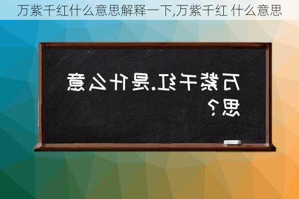 万紫千红什么意思解释一下,万紫千红 什么意思