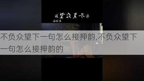 不负众望下一句怎么接押韵,不负众望下一句怎么接押韵的