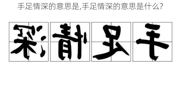 手足情深的意思是,手足情深的意思是什么?