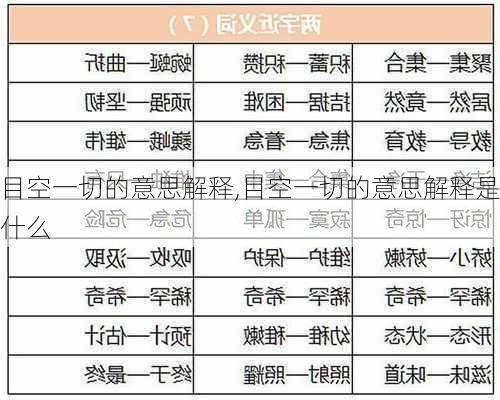 目空一切的意思解释,目空一切的意思解释是什么