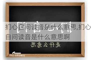 扪心自问读音是什么意思,扪心自问读音是什么意思啊