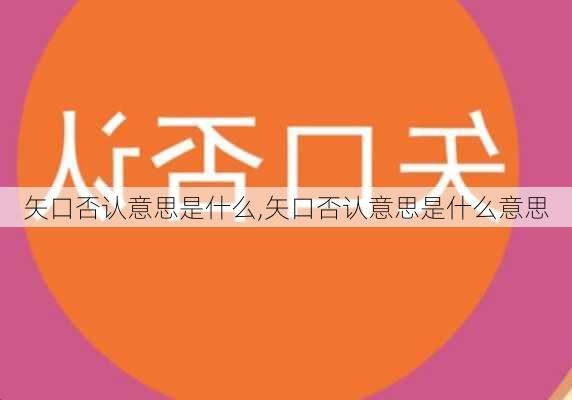 矢口否认意思是什么,矢口否认意思是什么意思