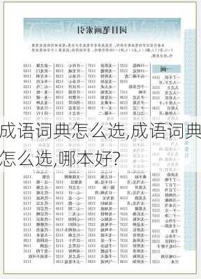 成语词典怎么选,成语词典怎么选,哪本好?