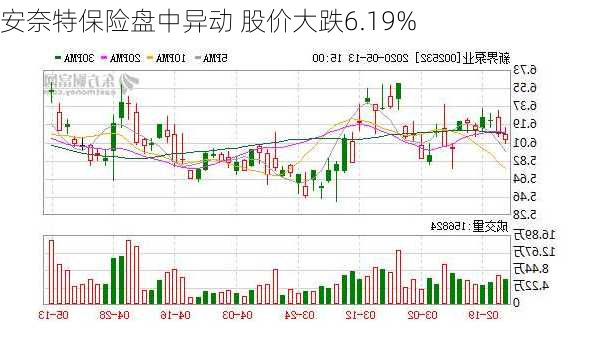 安奈特保险盘中异动 股价大跌6.19%