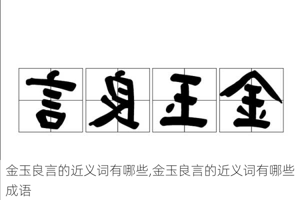 金玉良言的近义词有哪些,金玉良言的近义词有哪些成语