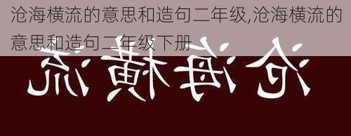 沧海横流的意思和造句二年级,沧海横流的意思和造句二年级下册