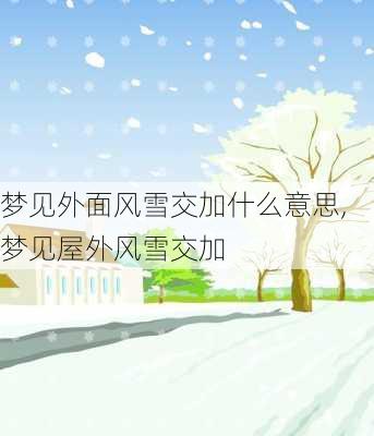 梦见外面风雪交加什么意思,梦见屋外风雪交加