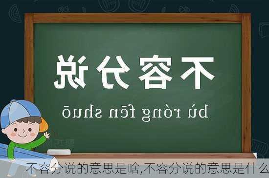 不容分说的意思是啥,不容分说的意思是什么