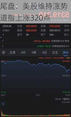 尾盘：美股维持涨势 道指上涨320点