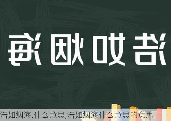 浩如烟海,什么意思,浩如烟海什么意思的意思