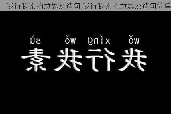 我行我素的意思及造句,我行我素的意思及造句简单