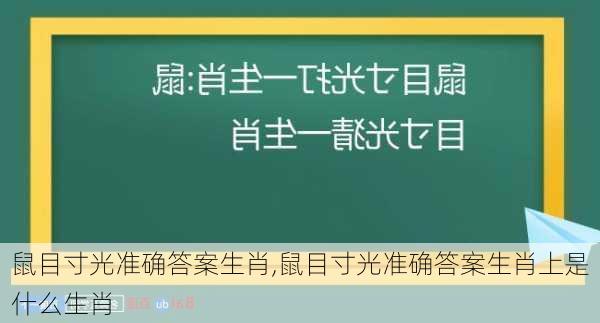 鼠目寸光准确答案生肖,鼠目寸光准确答案生肖上是什么生肖