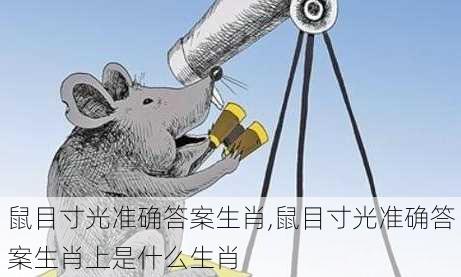 鼠目寸光准确答案生肖,鼠目寸光准确答案生肖上是什么生肖