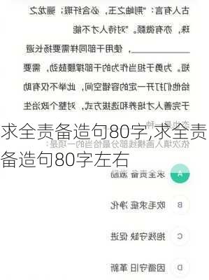 求全责备造句80字,求全责备造句80字左右