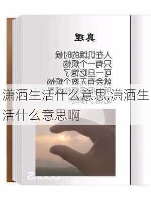 潇洒生活什么意思,潇洒生活什么意思啊