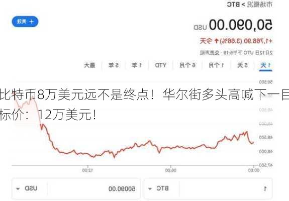 比特币8万美元远不是终点！华尔街多头高喊下一目标价：12万美元！