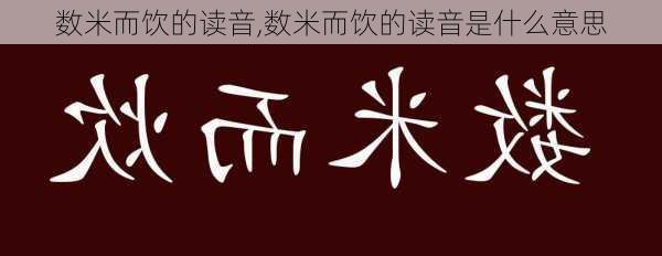 数米而饮的读音,数米而饮的读音是什么意思