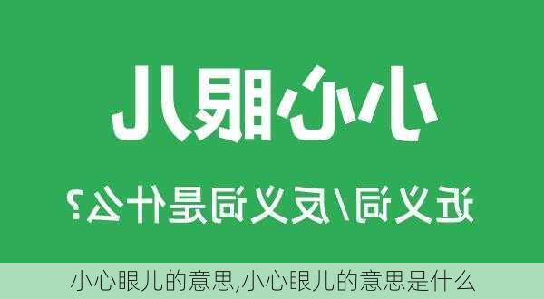 小心眼儿的意思,小心眼儿的意思是什么