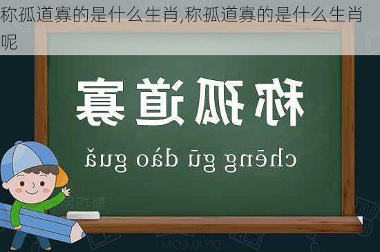 称孤道寡的是什么生肖,称孤道寡的是什么生肖呢