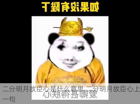 二分明月故臣心是什么意思,二分明月故臣心上一句