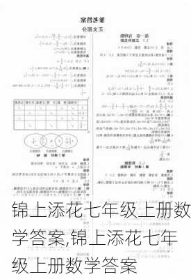 锦上添花七年级上册数学答案,锦上添花七年级上册数学答案