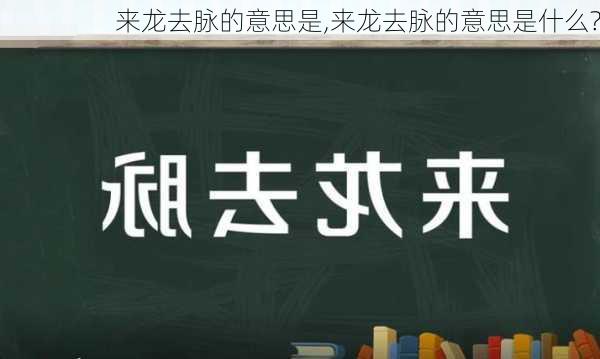 来龙去脉的意思是,来龙去脉的意思是什么?