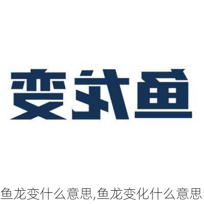 鱼龙变什么意思,鱼龙变化什么意思