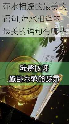 萍水相逢的最美的语句,萍水相逢的最美的语句有哪些