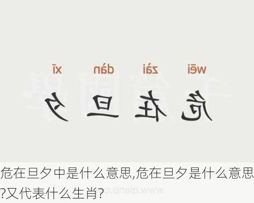 危在旦夕中是什么意思,危在旦夕是什么意思?又代表什么生肖?